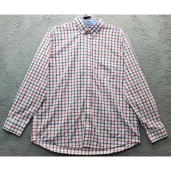 Classic Collection Shirt Mens XL Multi Checkered Regular Fit Collared‎ Button Up - Picture 1 of 10